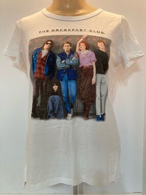 The Breakfast Club White Graphic Tee - Classic Movie Poster Shirt. SSB3